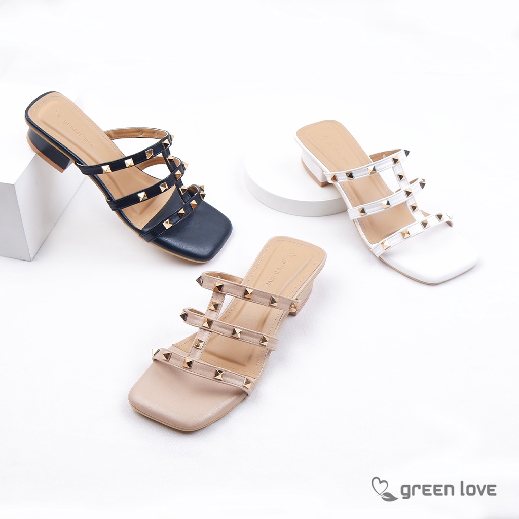 Green Love Sandal Heels CLEOPATRA