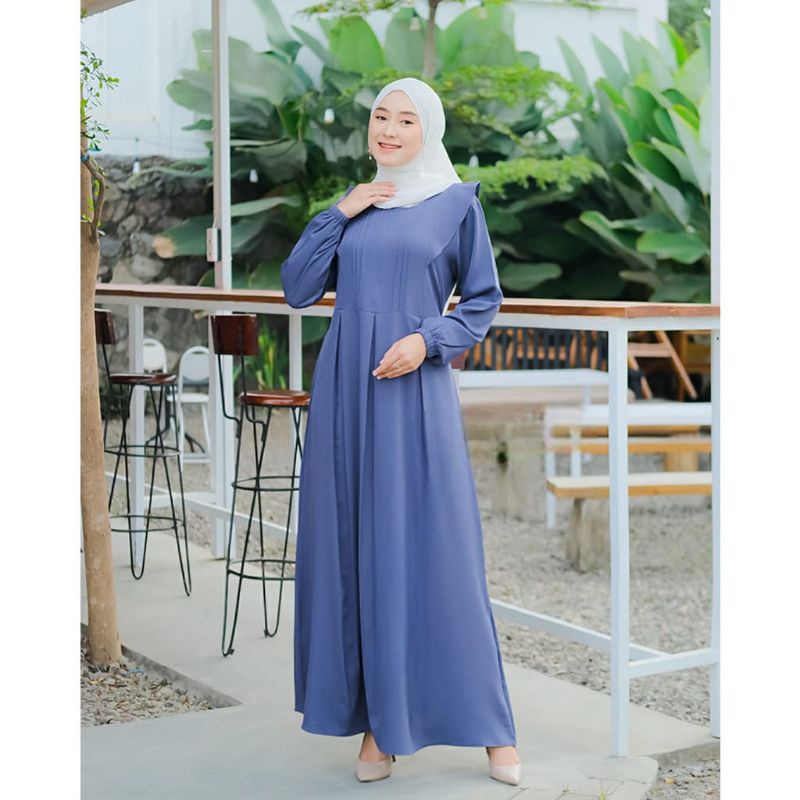 dress tanisha crincle air flow/fashion wanita/gamis wanita lebaran/dress kondangan remaja perempuan kekinian/terlaris