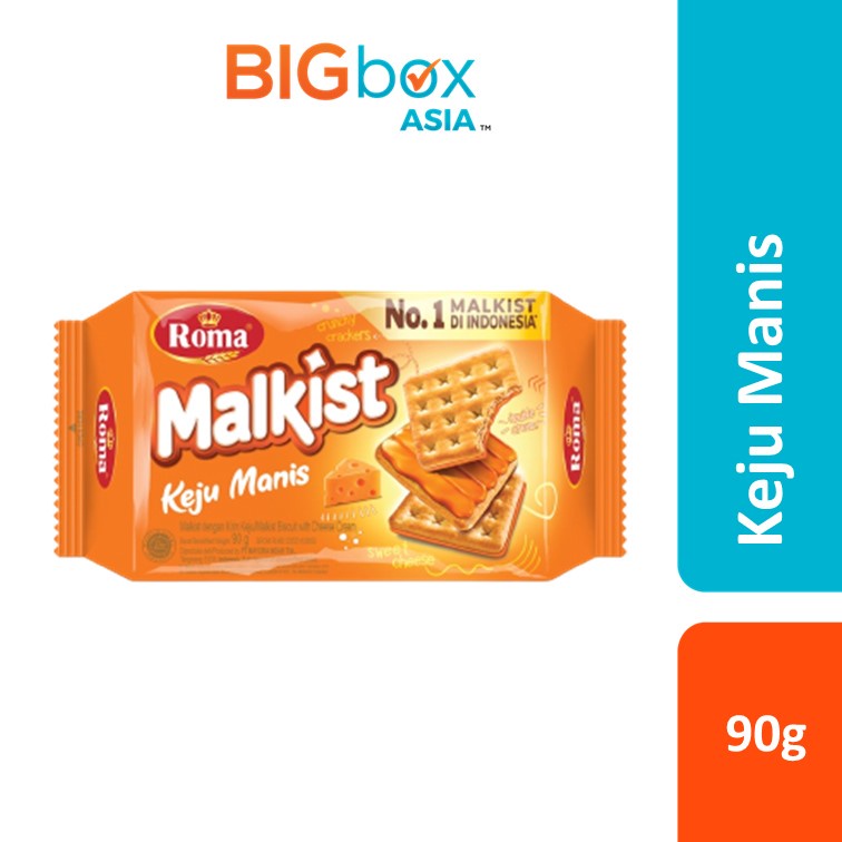 Roma Malkist Biskuit Krim Keju Manis 90g