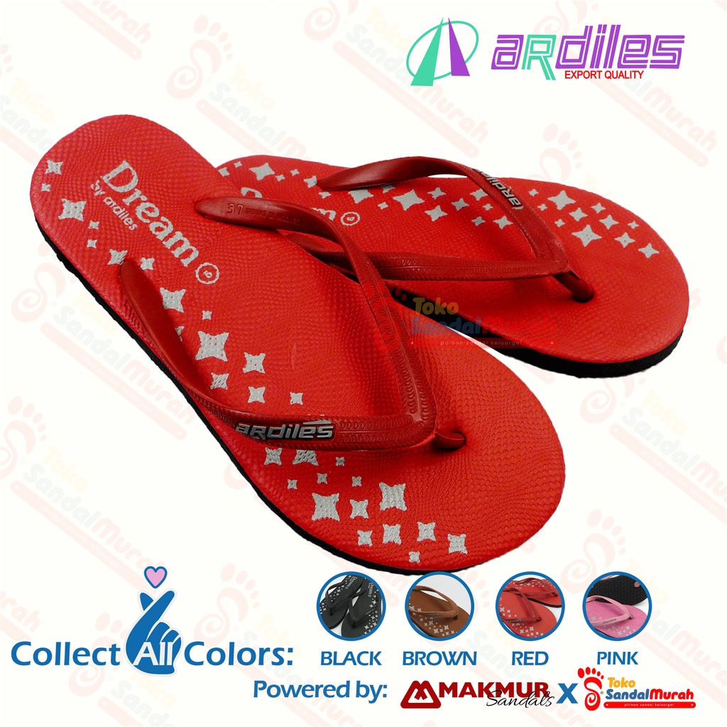 Toko Sendal Murah - Sandal Jepit Perempuan / Sandal Jepit Original Ardiles / Sandal Nyaman Rumahan / Sandal Jepit Motif Bintang [Toko Sendal Murah LDS 10 Ardiles Tiara]