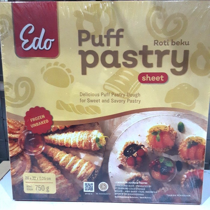 

EDO PUFF PASTRY 24CMX24CM ISI 4LEMBAR 750GR, KHUSUS OJOL INSTANT KURIR