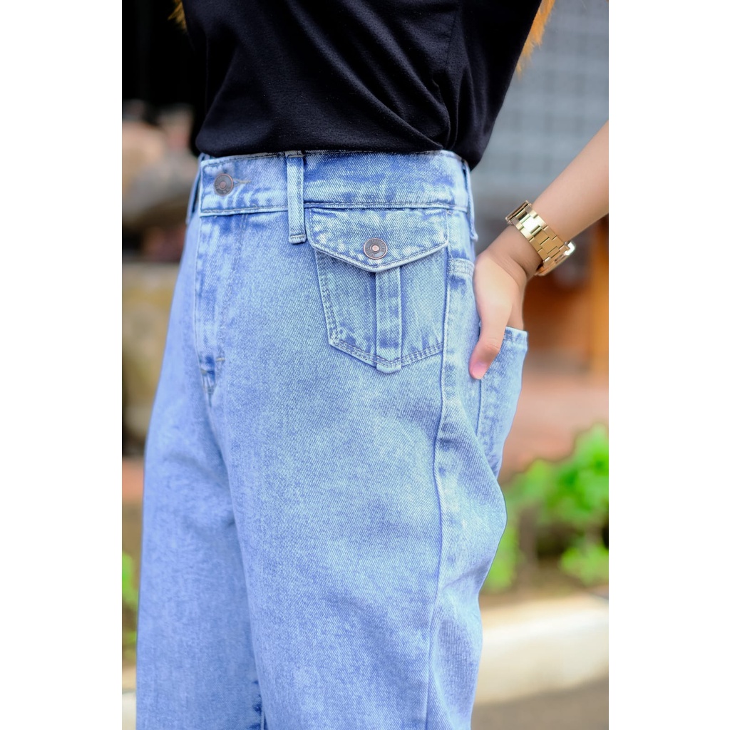 Highwaist kulot jeans wanita loose / Celana jeans kulot loose wanita Model terbaru / Celana jeans wanita kekinian model terbaru