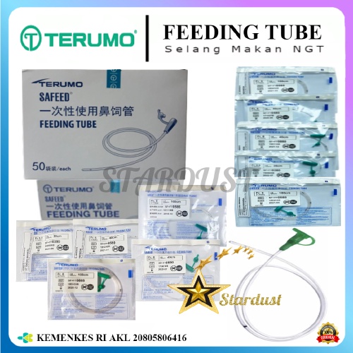 NGT Terumo - NGT Feeding Tube FR 3,5 / 5 / 8 - NGT Feeding Tube Selang Makan Sonde - Sonde Selang Makan Silicone - NGT Silicon - Selang NGT