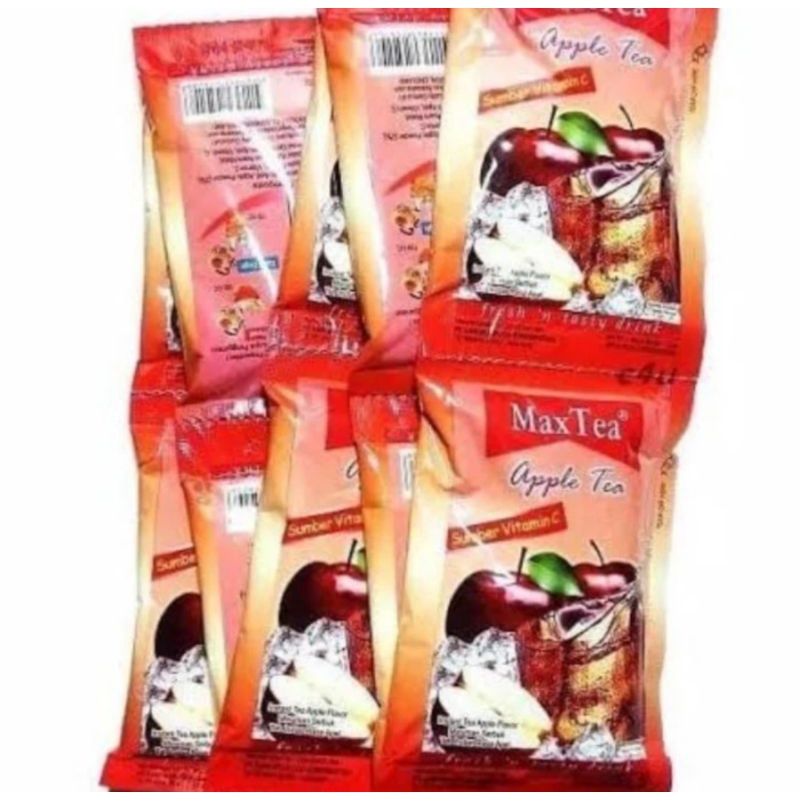 MAXTEA APPLE TEA / PEACH TEA Renceng  10 Sachet