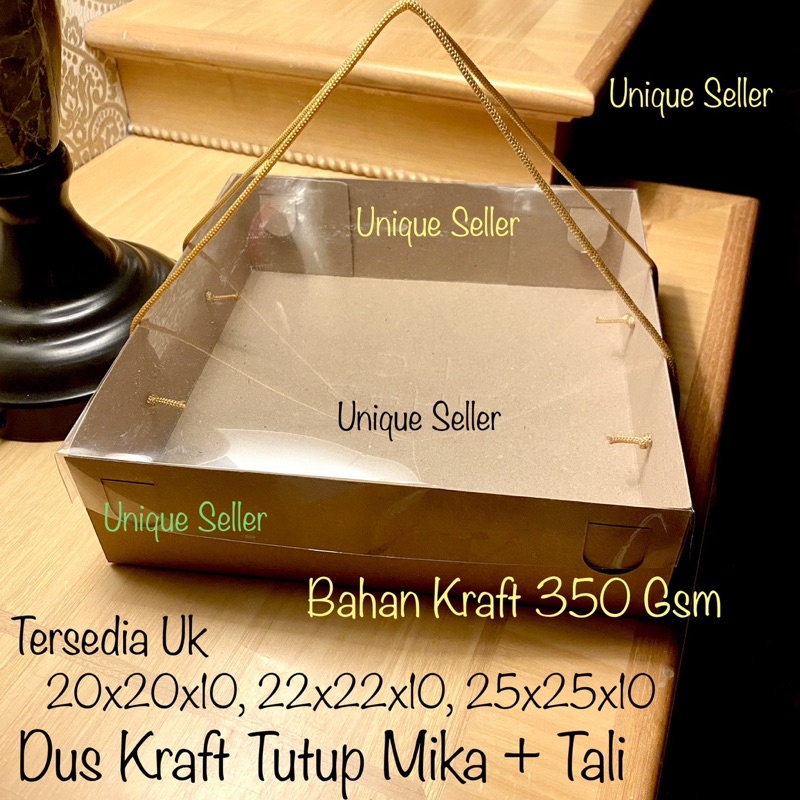 [10 pcs] Dus KRAFT Tali Tutup Mika Uk 18x18 20x20 22x22 24x24 25x25 / Dus Box Kotak Nasi R8 R10k R10b KRAFT 18x18x7 20x20x5 20x20x7 22x22x5 22x22x7 24x24x7 20x20x10 22x22x10 25x25x5 25x25x10 / Dus Bos Kotak Hampers R8 R10k R10b KRAFT Uk 18 20 22 24 25