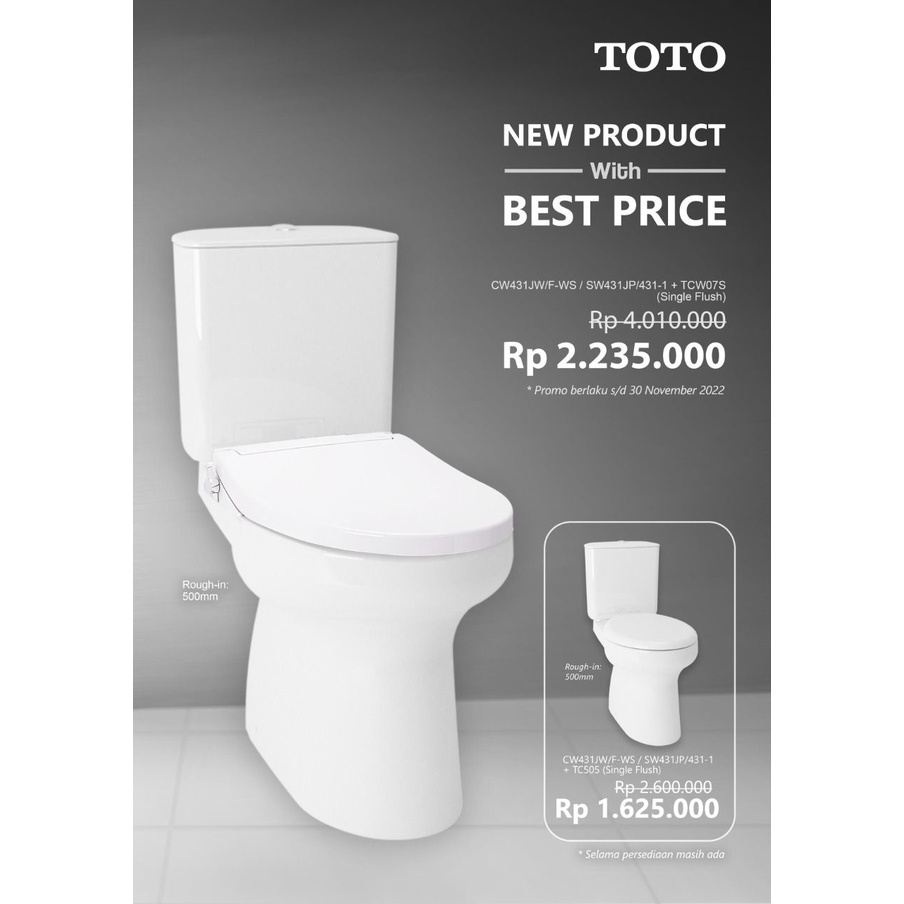 KLOSET Duduk TOTO CW431J / Closet Duduk CW 431J / CW 431 J