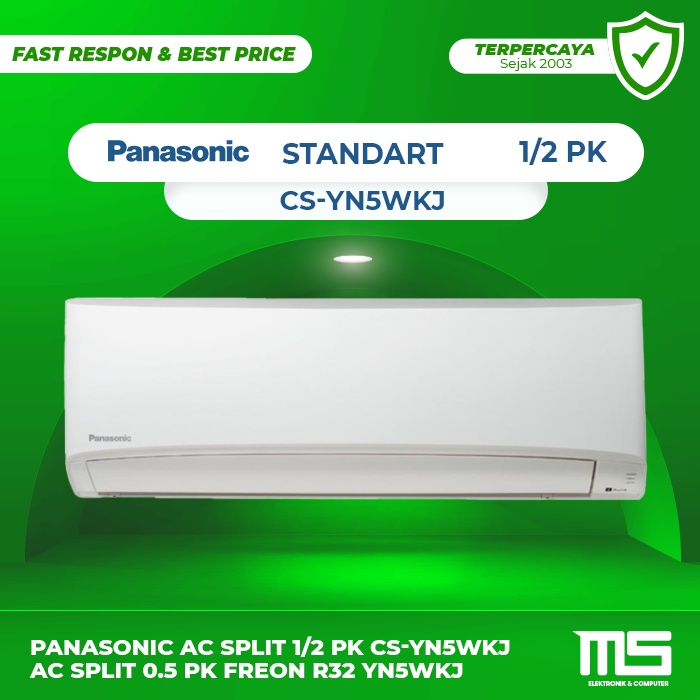 Panasonic AC Split 1/2 PK CS-YN5WKJ AC Split 0.5 PK Freon R32 YN5WKJ