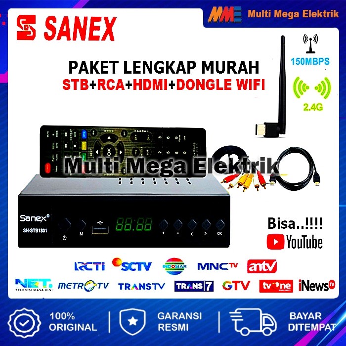 Set Top Box Tv Digital DVB T2 EWS set topbox tv analog ke tv digital LIMITED EDITION