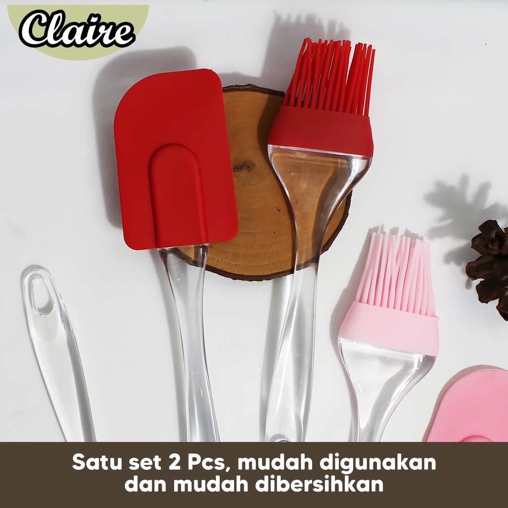 SET KUAS SILIKON SPATULA WARNA WARNI / SPATULA TAHAN PANAS DAN ANTI LENGKET / SPATULA KUAS MENTEGA