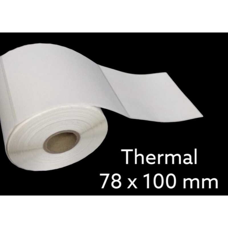 Label Resi Thermal 78x100 isi 300 Kertas Stiker Resi 80mm Pengiriman Marketplace Printer Q371U DT369