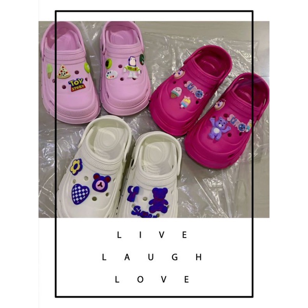 Sandal Crocs Kids Junior Eva Jibbits Import High quality S2