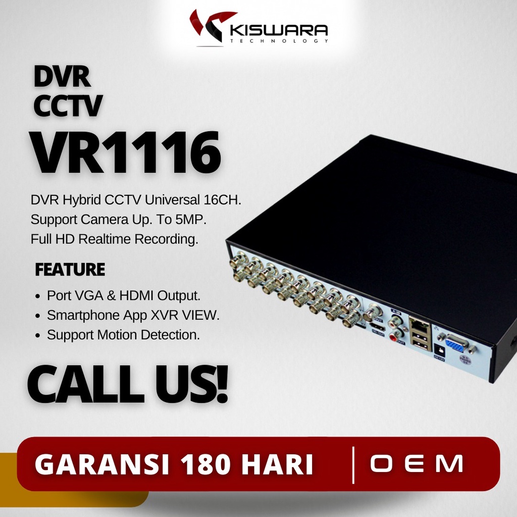 DVR 16CH Hybrid CCTV 5MP - XVR1116 Universal [XVR VIEW]