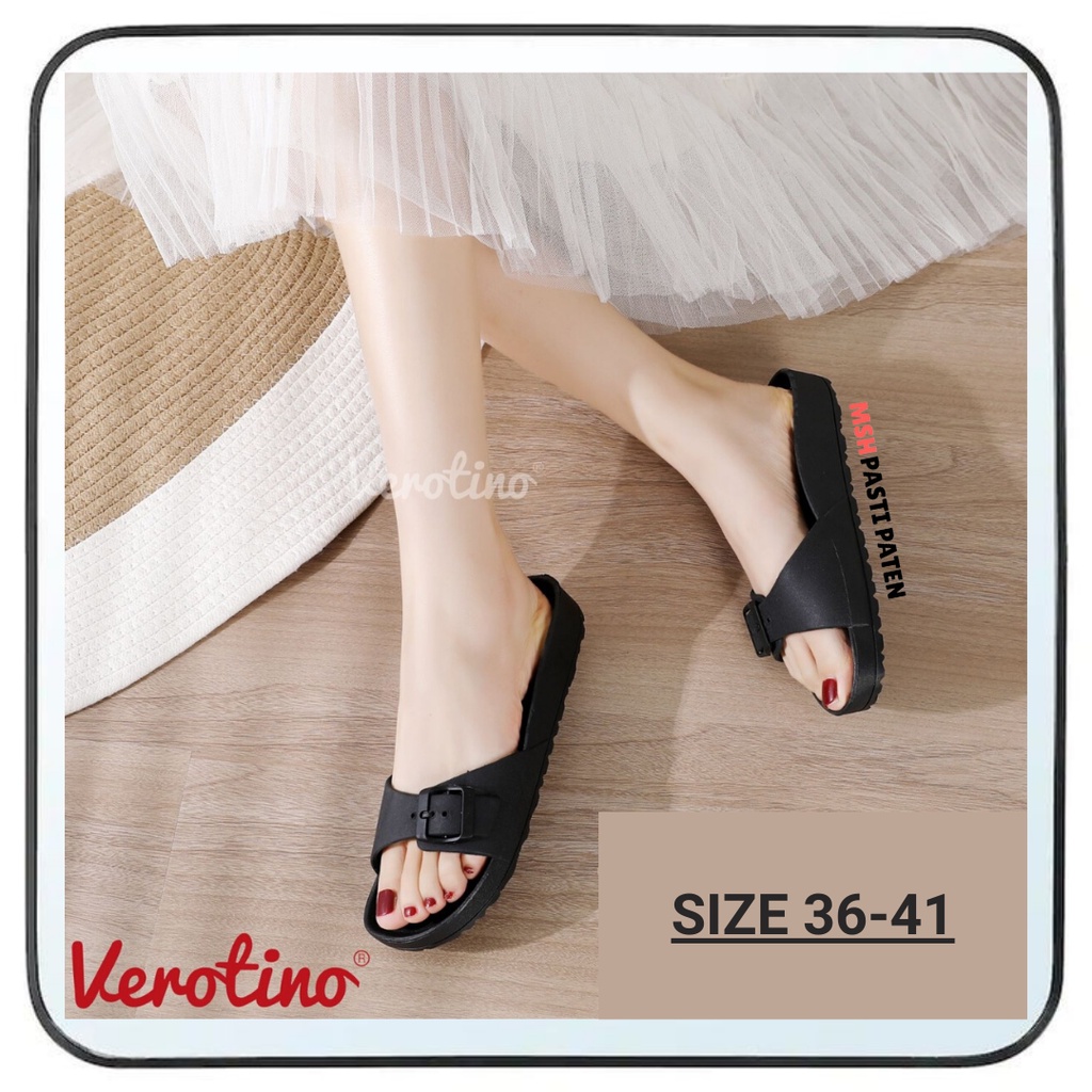 KARIS/verotino B-2171 C SIZE 36-40 Sandal selop wanita bahan karet tahan air Sandal teplek perempuan