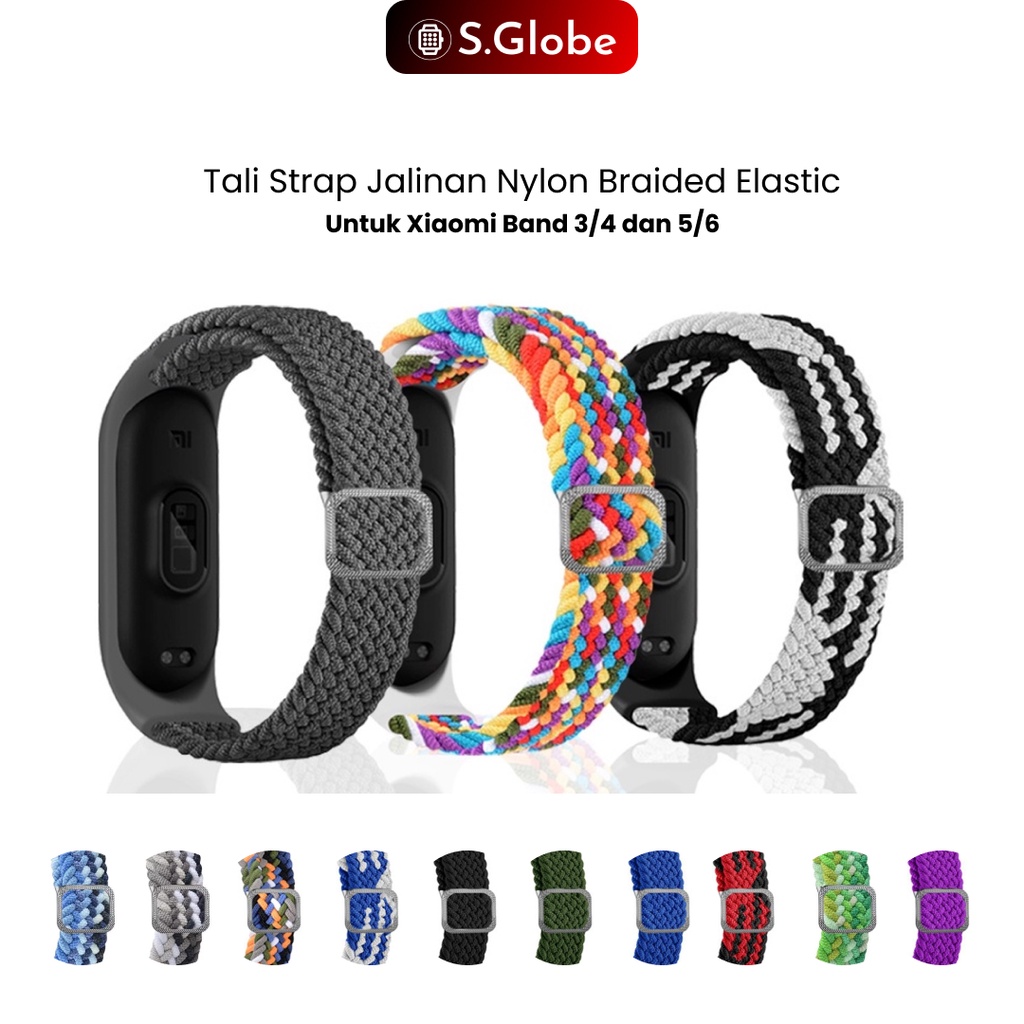 Elastic Strap Xiaomi Band Mi Band 3 4 5 6 7 Adjustable Nylon Strap M6 M7 Smartwatch Replacement Band