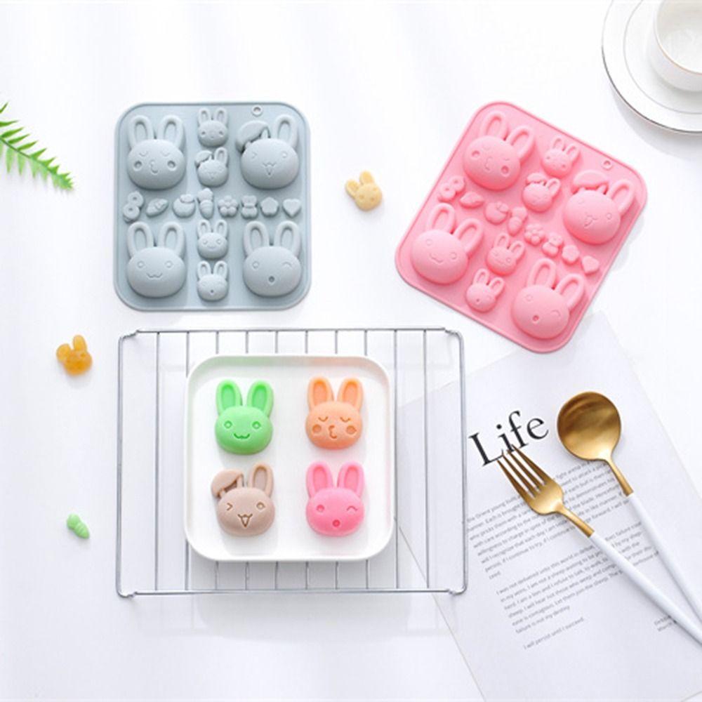 Solighter Easter Silicone Mold Cetakan Sabun Jelly Dekorasi Liburan Cetakan Kue Coklat