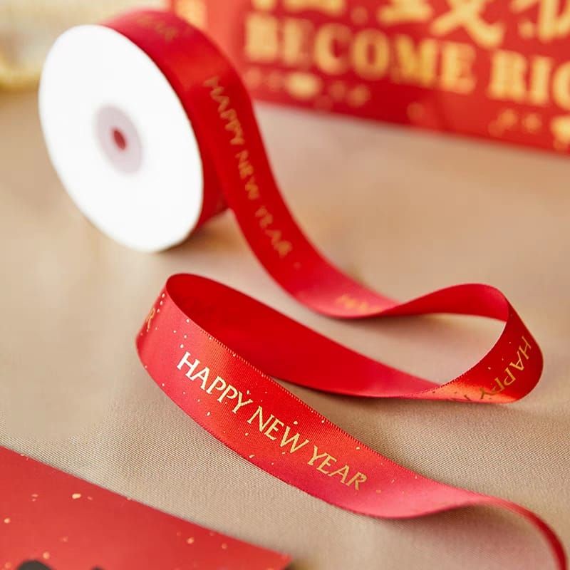 PITA RIBBON HAPPY NEW YEAR 1CM ECER/ROLL PITA HADIAH