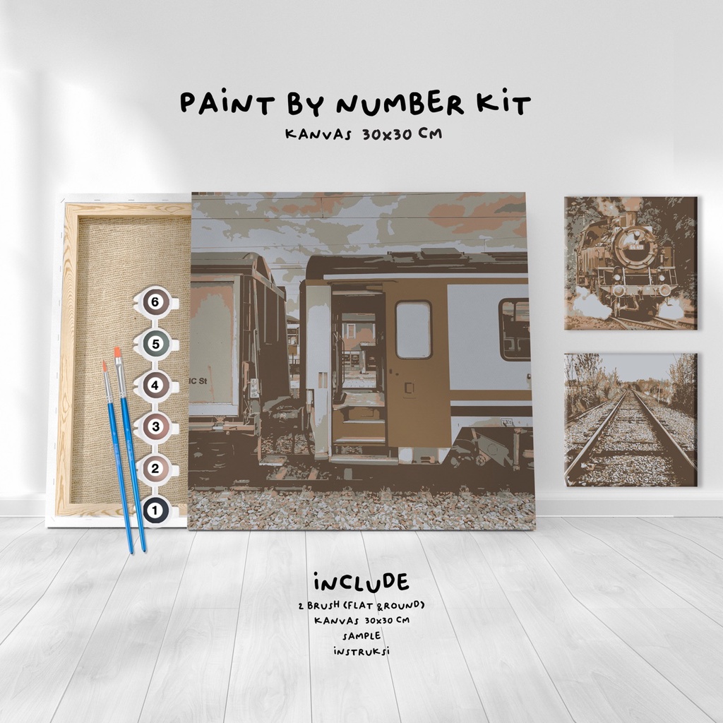 

Paint by Number KIT Train series Kanvas 30x30cm