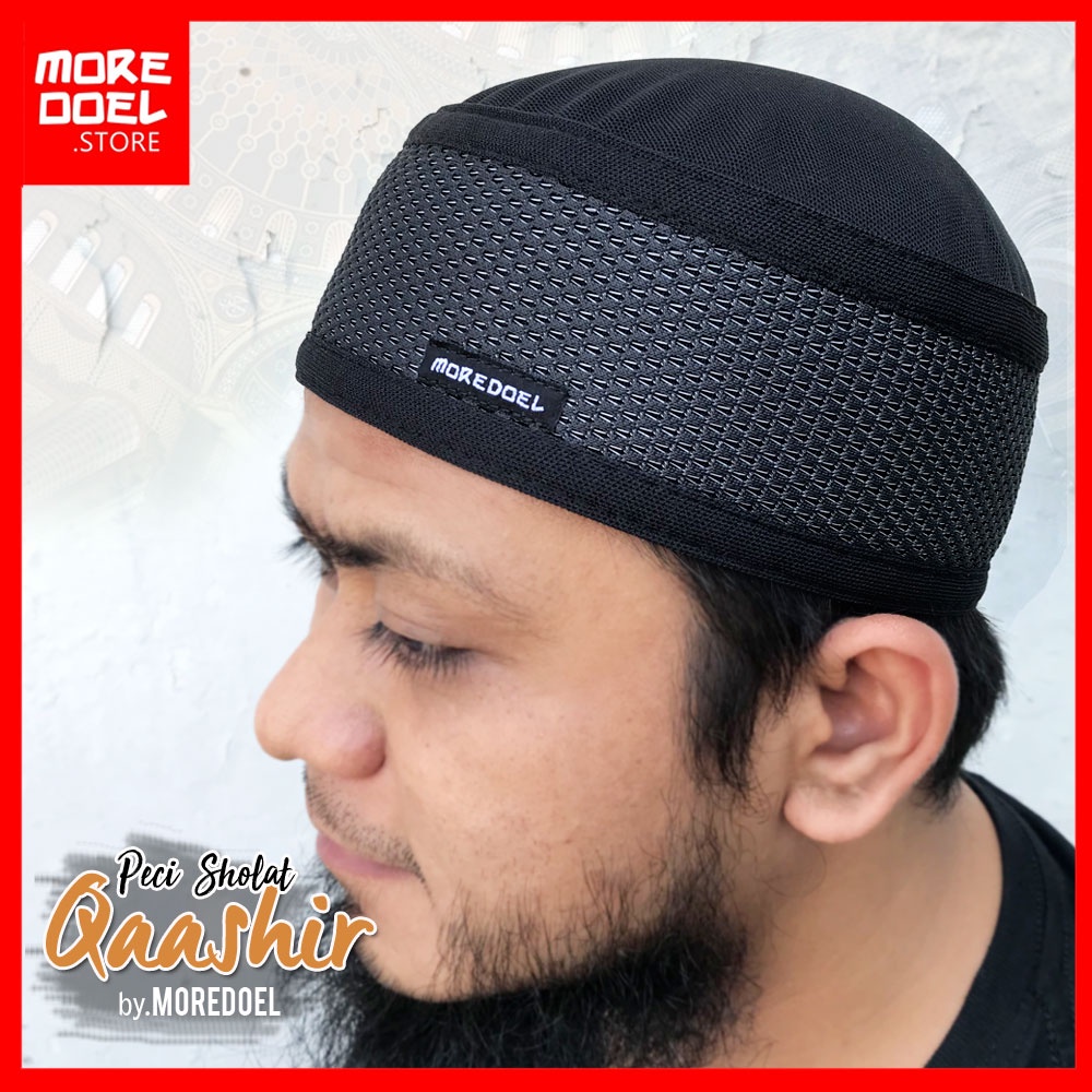 Kopiah Peci Hitam Qaashir By Moredoel Casual dan Elegant