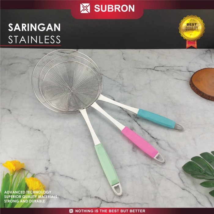 Saringan Stainless 16cm 18cm 20cm Serok Multifungsi Saring - SUBRON