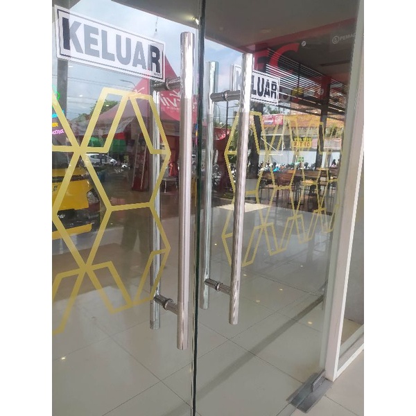Handle Pintu / Tarikan Pintu Rumah Minimalis Stainless Steel Baut Tembus 100 cm