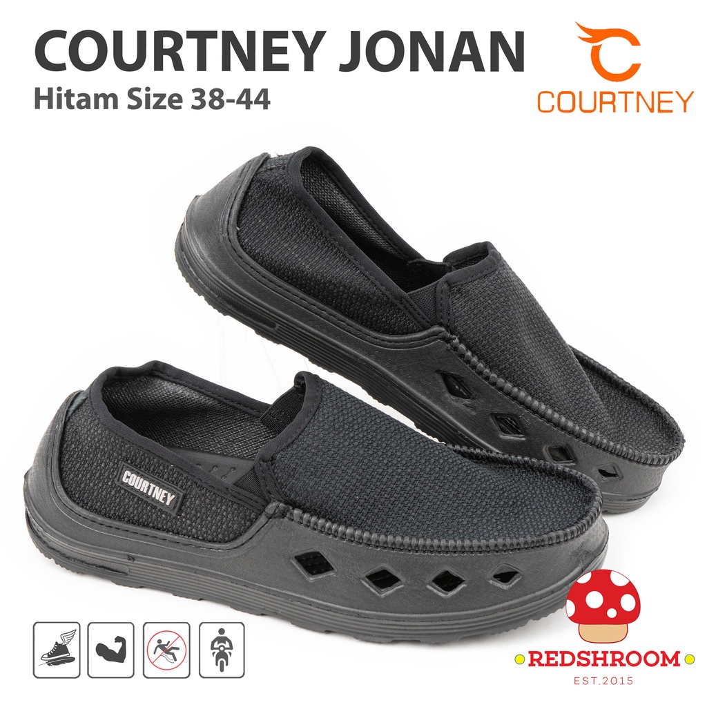 Sepatu Ardiles Courtney JONAN HITAM - Fashion Casual Pria