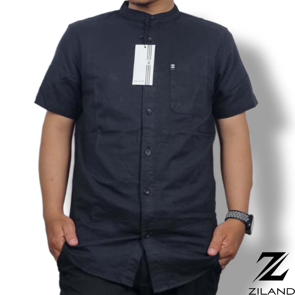 Kemko Dewasa ZILAND New Kemeja Koko Pria Lengan Pendek Polos Katun Sigaret Premium Ada Ukuran Jumbo High Quality