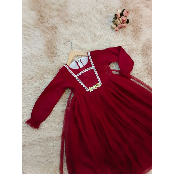 Baju pesta muslim anak/Dress pesta muslim anak/Gaun pesta muslim anak