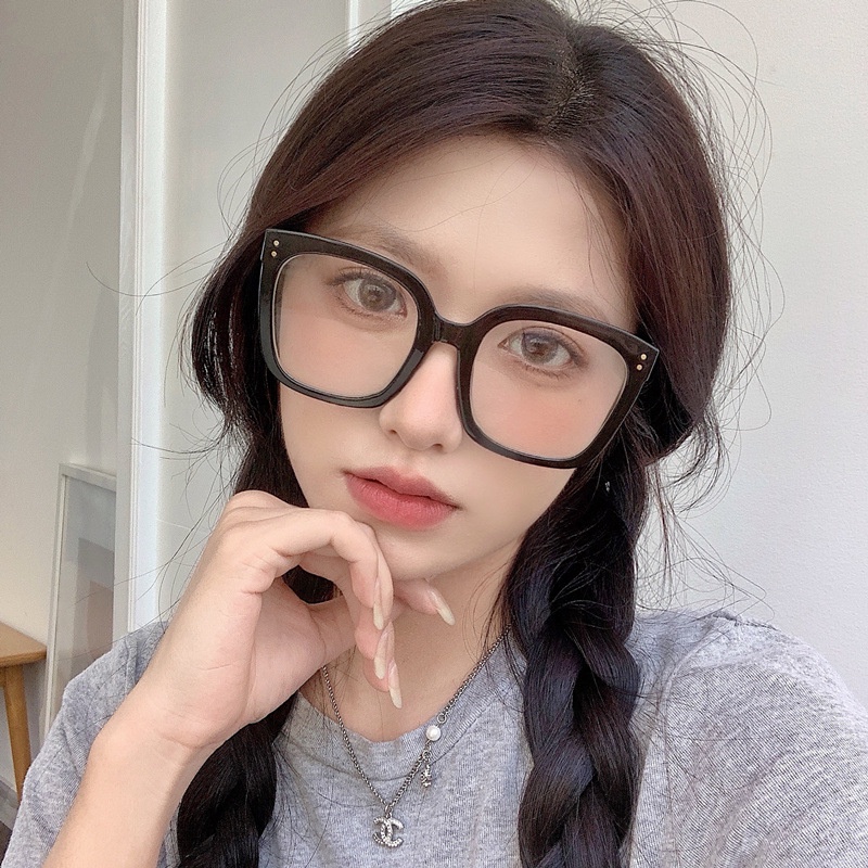 Kacamata Komputer Persegi Anti Blue Light Eyeglasses Oversized Untuk Wanita Pria