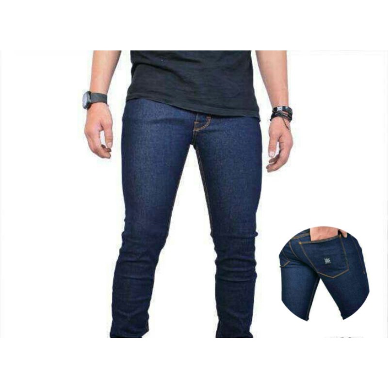 AIRBLACK DENIM TERLARIS / 784 VICTORY celana jeans BIRU panjang skinny semi slimfit cowo / cowok /