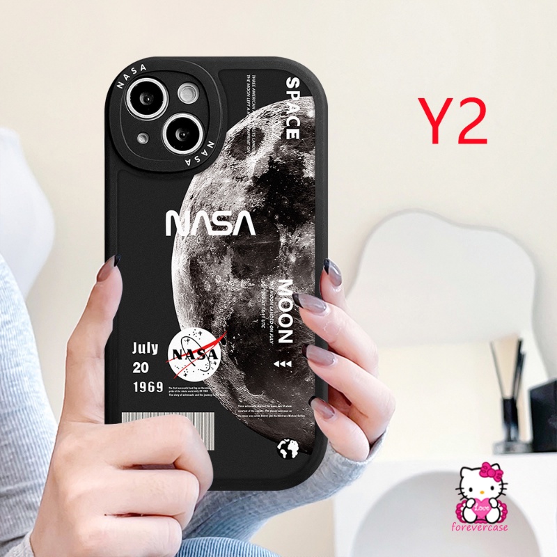 Casing NASA Merk Trendy Realme C53 C55 10 Pro Plus C21 C2 C35 C25Y C12 C21Y C25s C11 C15 C25 C31 C17 GT C30 C3 C17 C20 8i 8Pro 8 5 9i 5i 5s 6i 6s 6 7i Astronot Soft Cover Belakang TPU