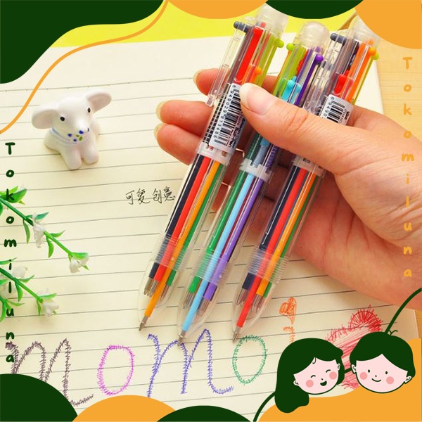 

Pulpen 6 Warna Lucu Cute Import HB108