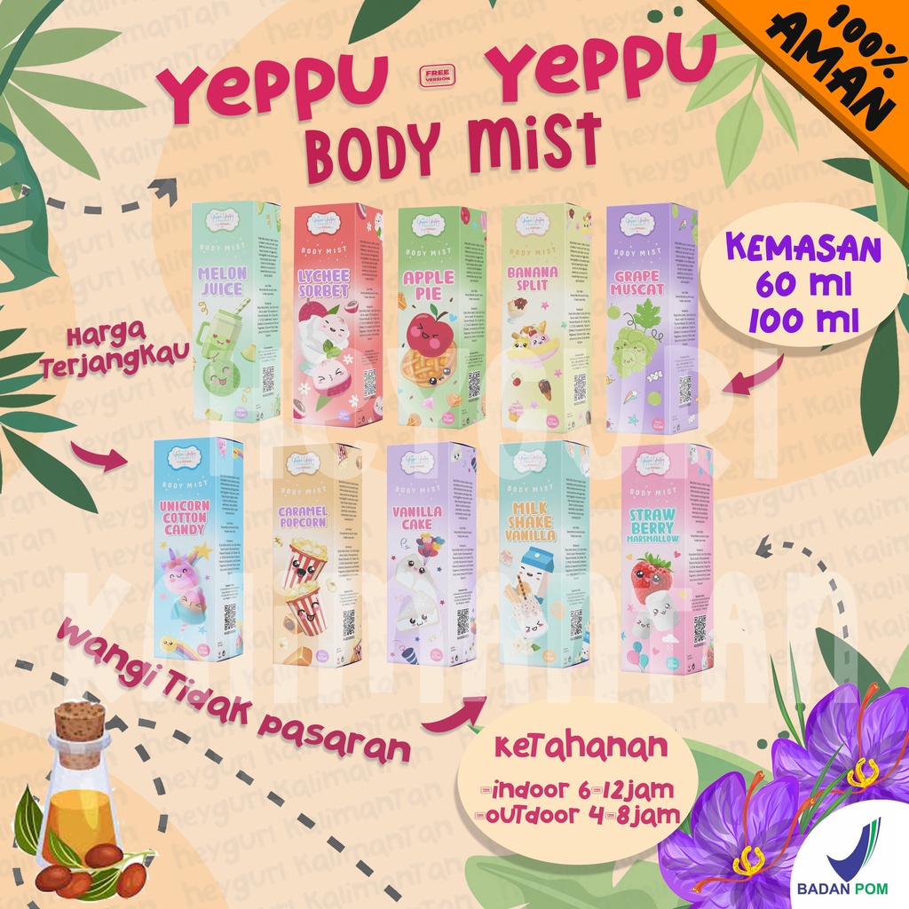 Body mist bodymist Yeppu yeppu yeppuyeppu yepu yepu yepuyepu by chingu kiyowo skincare set Body mist