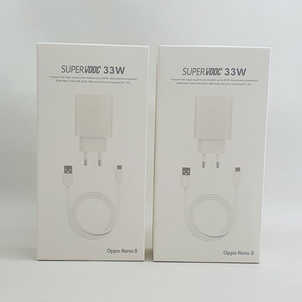 Charger OPPO Reno 8 33 Watt Super VOOC Type C Fast Charging Original Packing