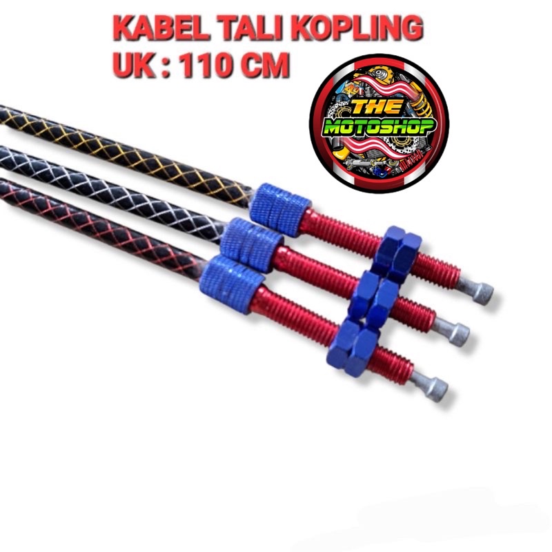 TALI KABEL KOPLING SERAT CARBON UKURAN 110 CM UNIVERSAL SEMUA MOTOR BEBEK DAN MOTOR GEDE NINJA R NINJA 150R KLX JUPITER MX F1ZR BYSON XABRE VIXION MEGAPRO SATRIA FU NINJA 250 R15 R25 MT15 MT25 RX KING DLL