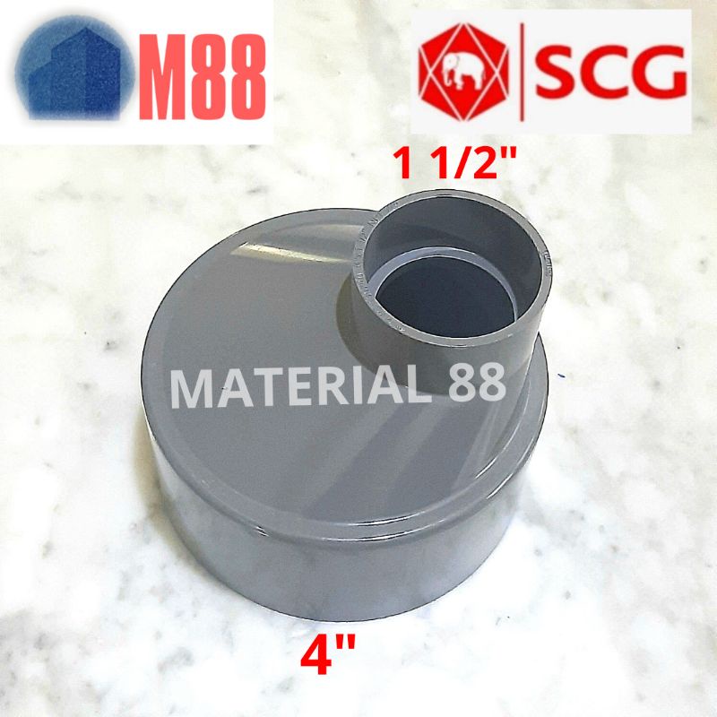 Vlok Sok 4x1 1/2 inch D SCG - Reducer 4 x 1 1/2 - 4 × x 1.5 Eccentric