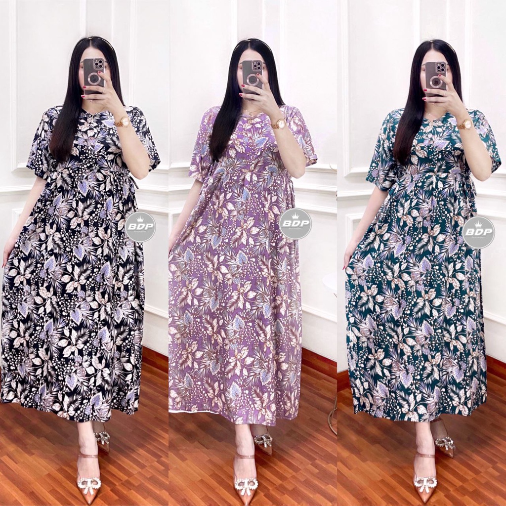 Daster Wanita Rayon Grade A Busui Resleting Depan Baju Tidur Daster Kekinian