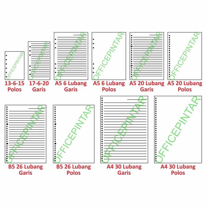 

[OFFICE] REFILL LOOSE LEAF BINDER 30 LUBANG UKURAN A4 POLOS