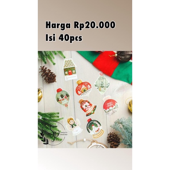 

Hangtag / Hang tag / hiasan dus/box kue Mix Christmas - 40 pcs