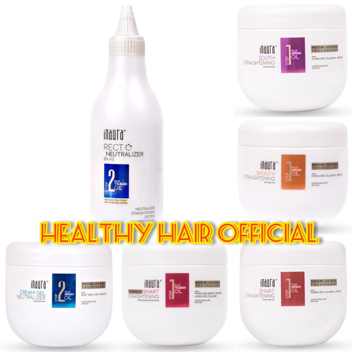 INAURA SMOOTHING STRAIGHTENING 500ML STEP 1 & 2 - OBAT PELURUS RAMBUT