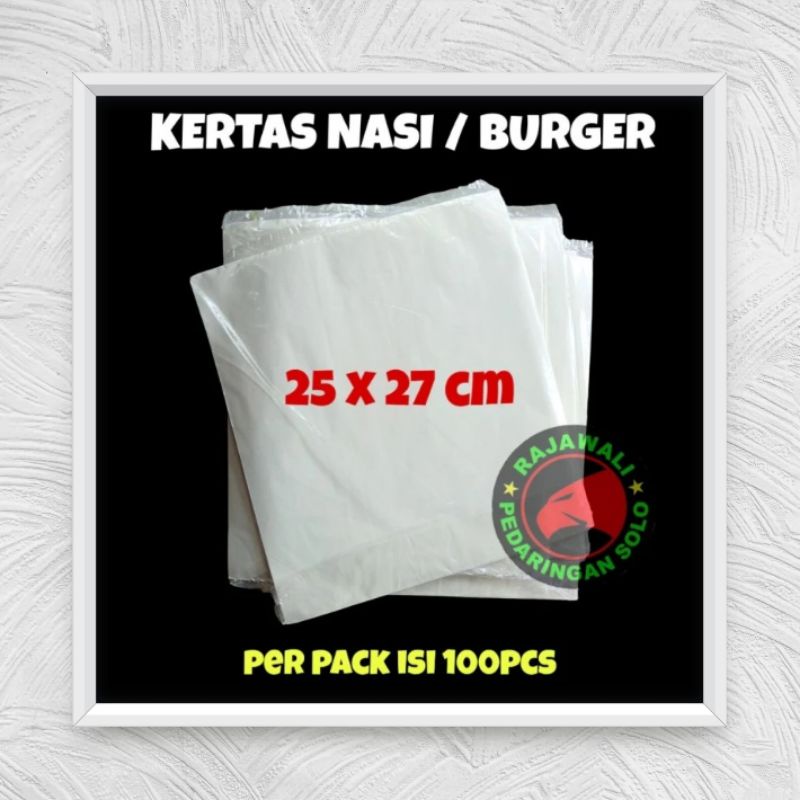 100 LBR KERTAS BUNGKUS NASI KERTAS BUNGKUS BURGER