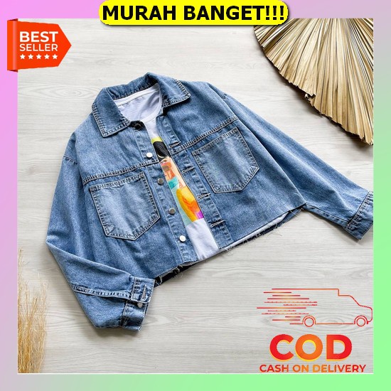 Jaket Jeans Denim Wanita Jumbo Snow Lepis L Xl Xxl Jacket Jeans Wanita Terbaru Jaket Denim Oversize 