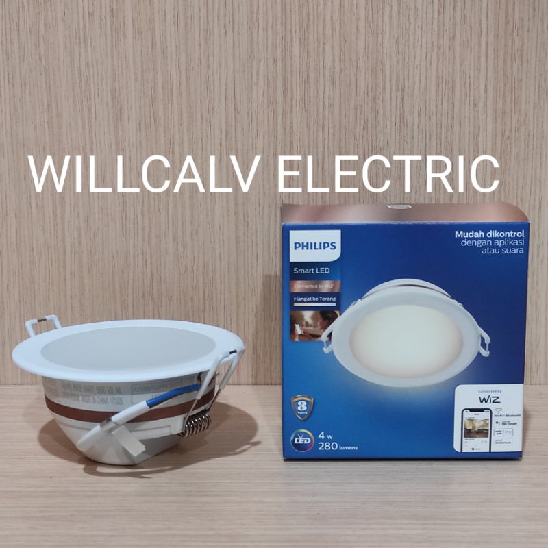 Lampu Downlight led Philips smart wifi 4w TW Tunable White kuning putih / Lampu Philips Smart wifi Downlight led 4w TWbTunable White kuning putih