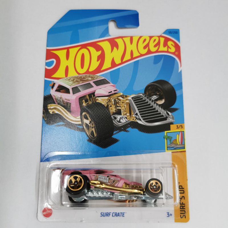 HOT WHEELS SURF CRATE PINK B23 TREASURE HUNT REGULER THR