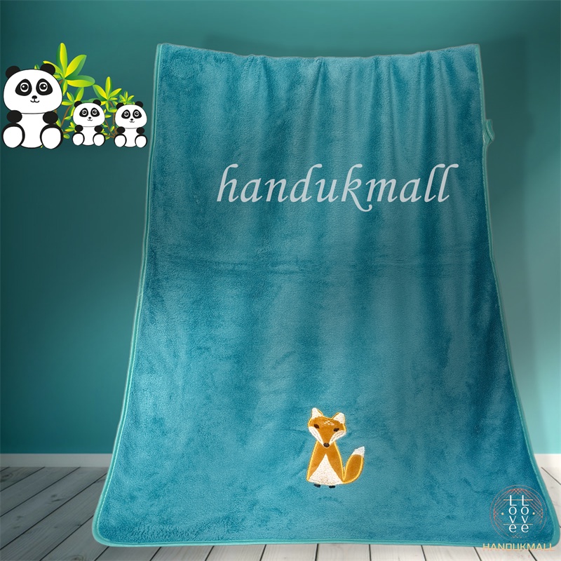 Handuk Bayi Microfiber Motif Fox Handuk Mandi Bayi Lembut Daya Serap Tinggi Lembut