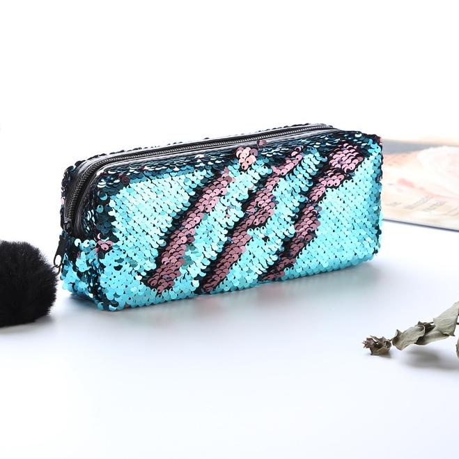 

U7Y❊ G13 KOTAK PENSIL POUCH SEQUIN / sequins motif premium model 2022 Pasti Laris