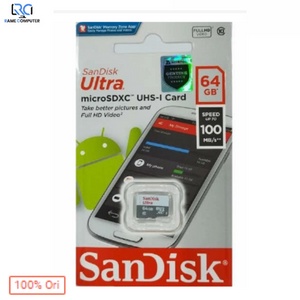 SANDISK ULTRA MICROSD 64GB 100MB/S MICROSD UHS-I CLASS 10 64 GB 100 MBPS