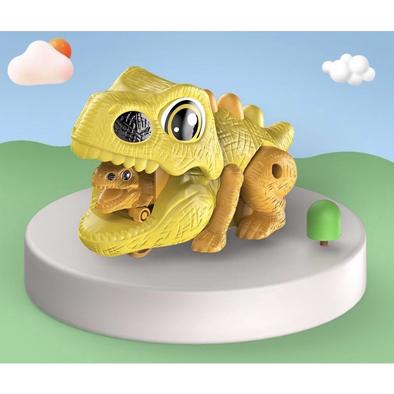 Mainan Dinosaurus Tekan Mainan Dinosaurus Beranak Tarik Kembali Mobil PROMO MITRA