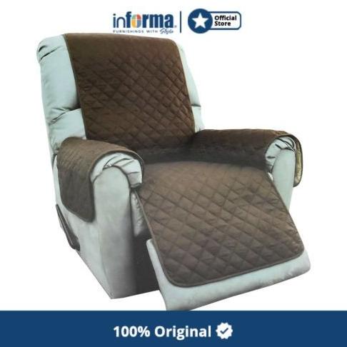 Discount SARUNG PELINDUNG SOFA RECLINER PROTECTOR 1 SEATER CHOC-TAN /GORDEN JENDELA/GORDEN PINTU/GOR
