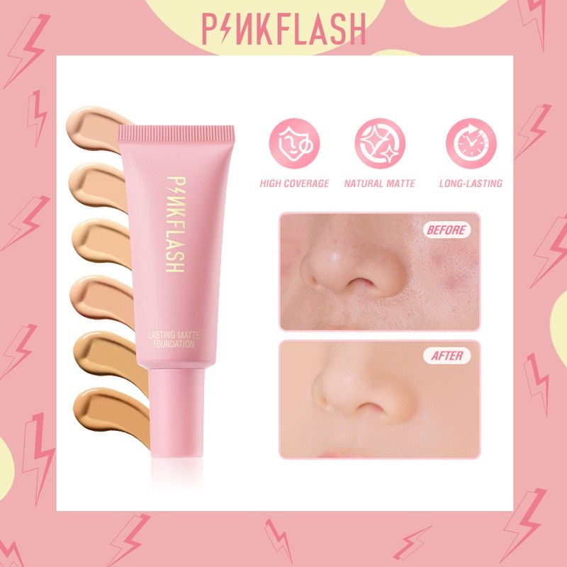 PINKFLAS FOUNDATION LASTING MATTE PINK FLAS LIGTWEIGT OIL CONTROL