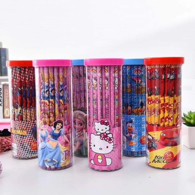 

㍿ (10 PCS) pencil 2B kayu fancy campur/pensil karakter pensil murah(10 PCS) カ